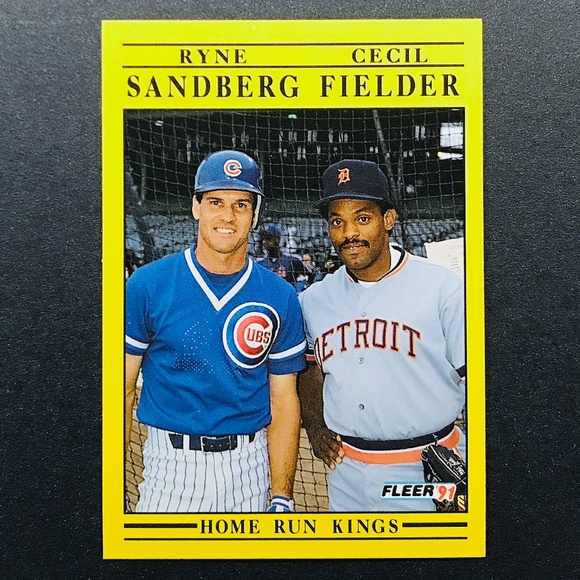 Ryne Sandberg / Cecil Fielder - 1991 Fleer #709 - Picture 1 of 2